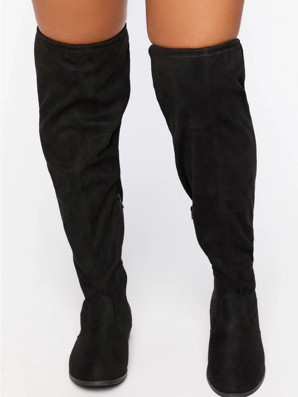 Forever 21 Black Over-the-Knee Flat Boots